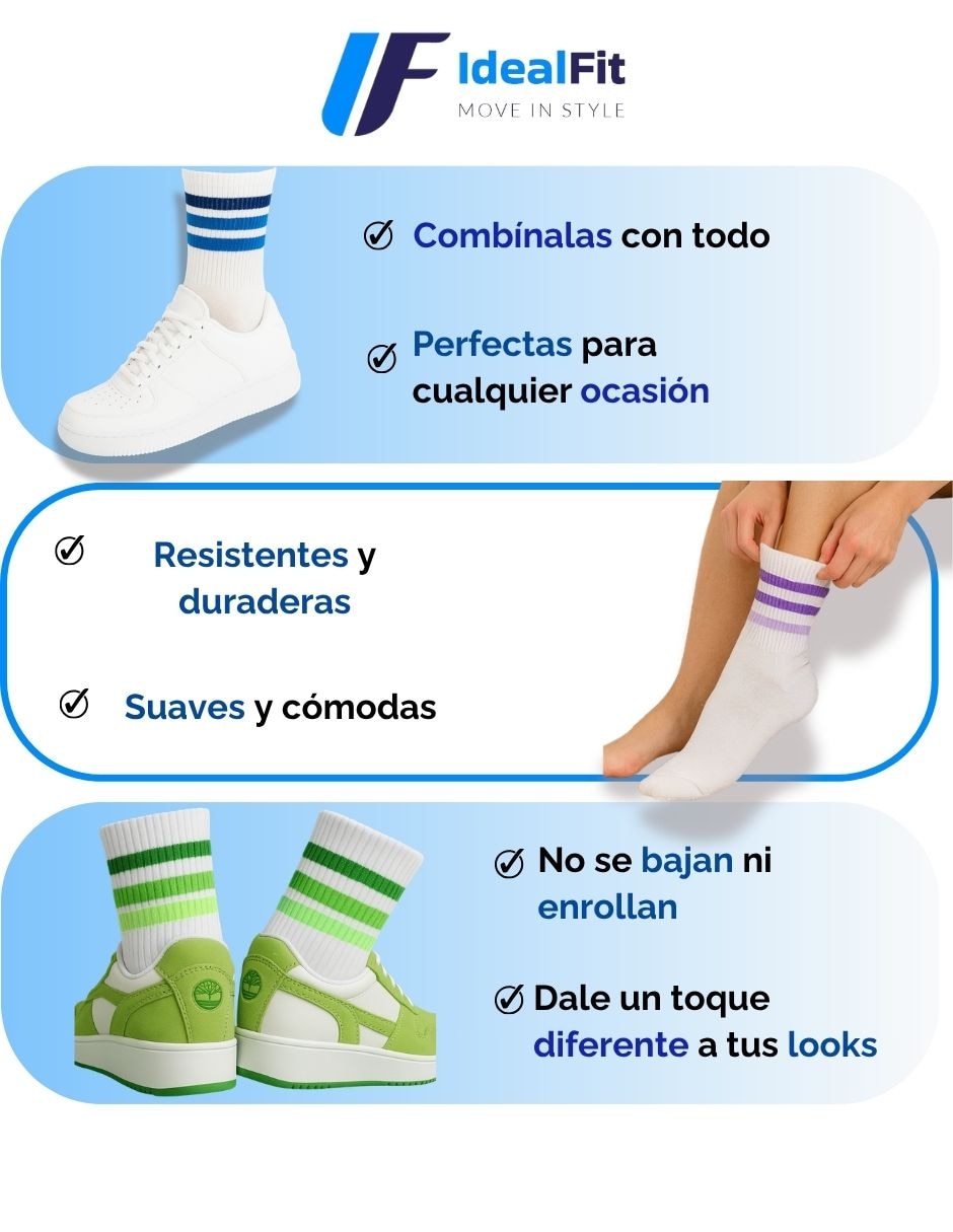 Calceta idealfit para mujer 6 pares