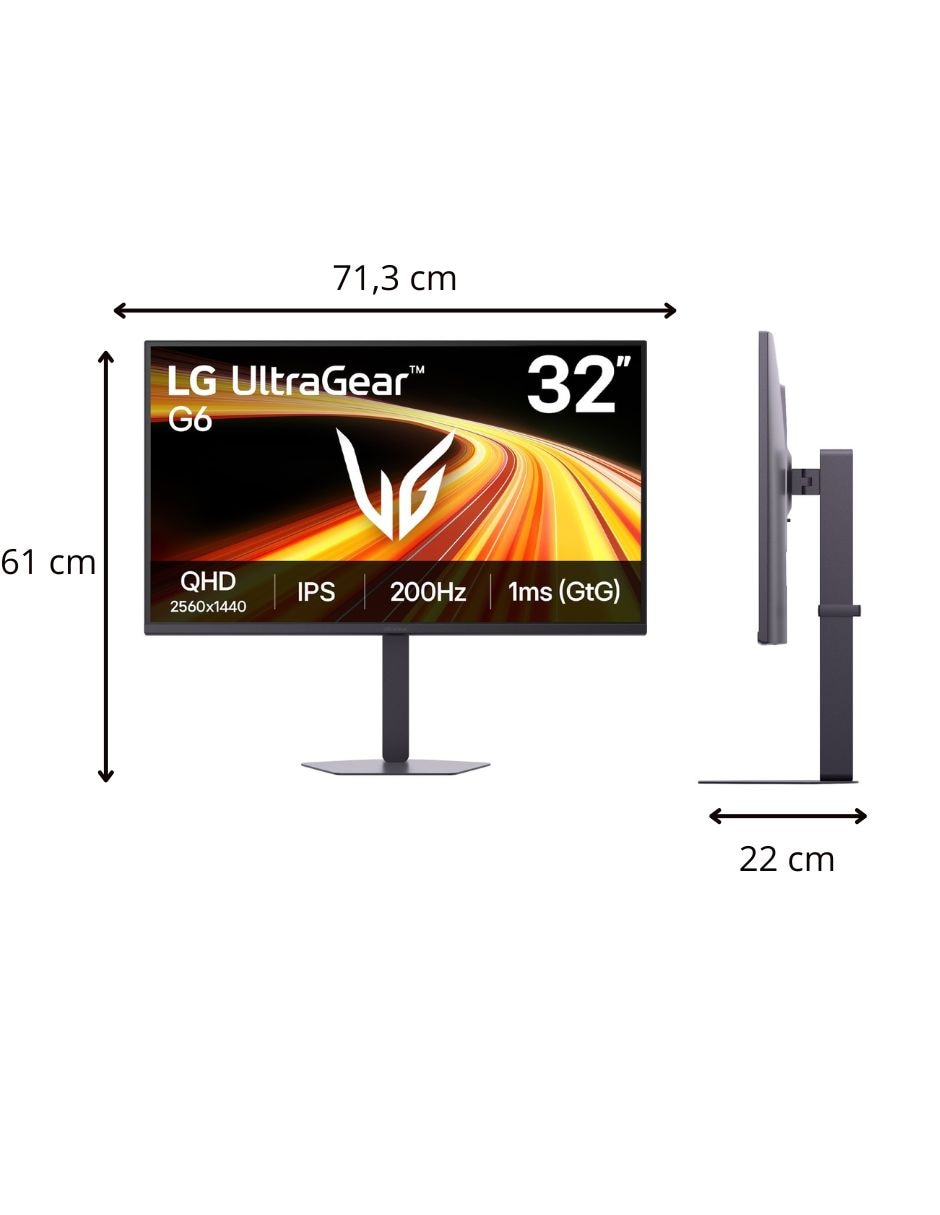 Monitor gamer Lg IPS QHD 32 pulgadas 32G620B-B