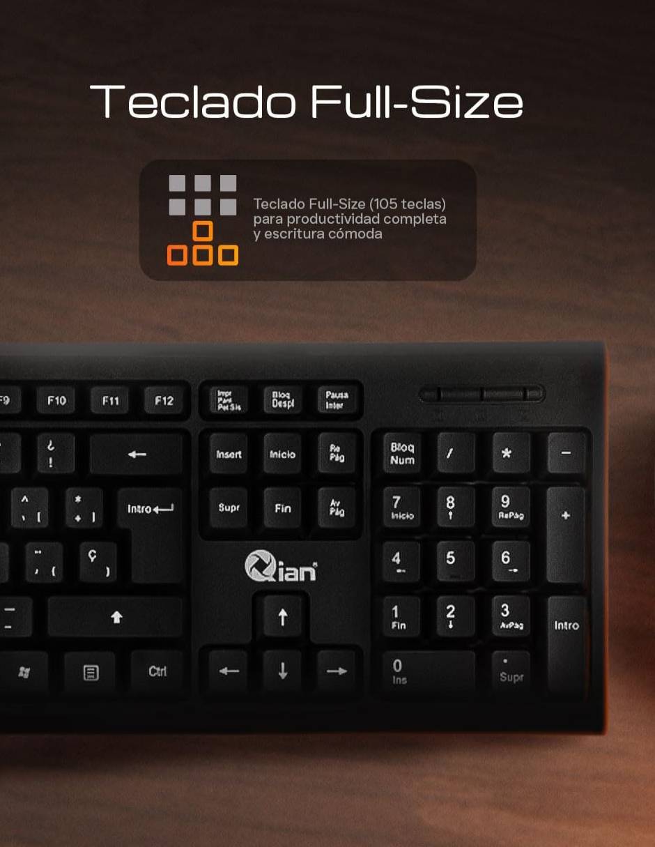 Mouse y teclado QKX-WRESP-01-BK 3