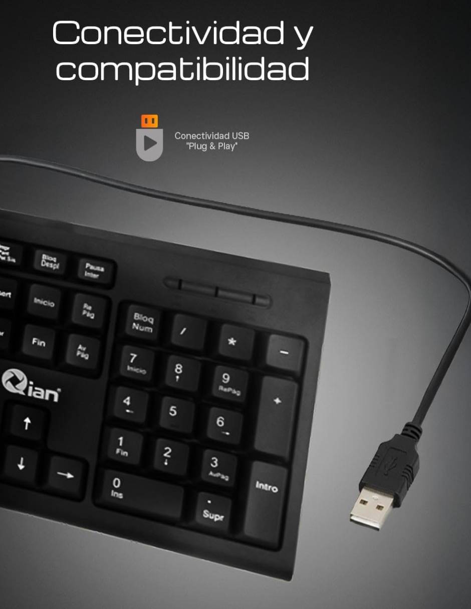 Mouse y teclado QKX-WRESP-01-BK 4