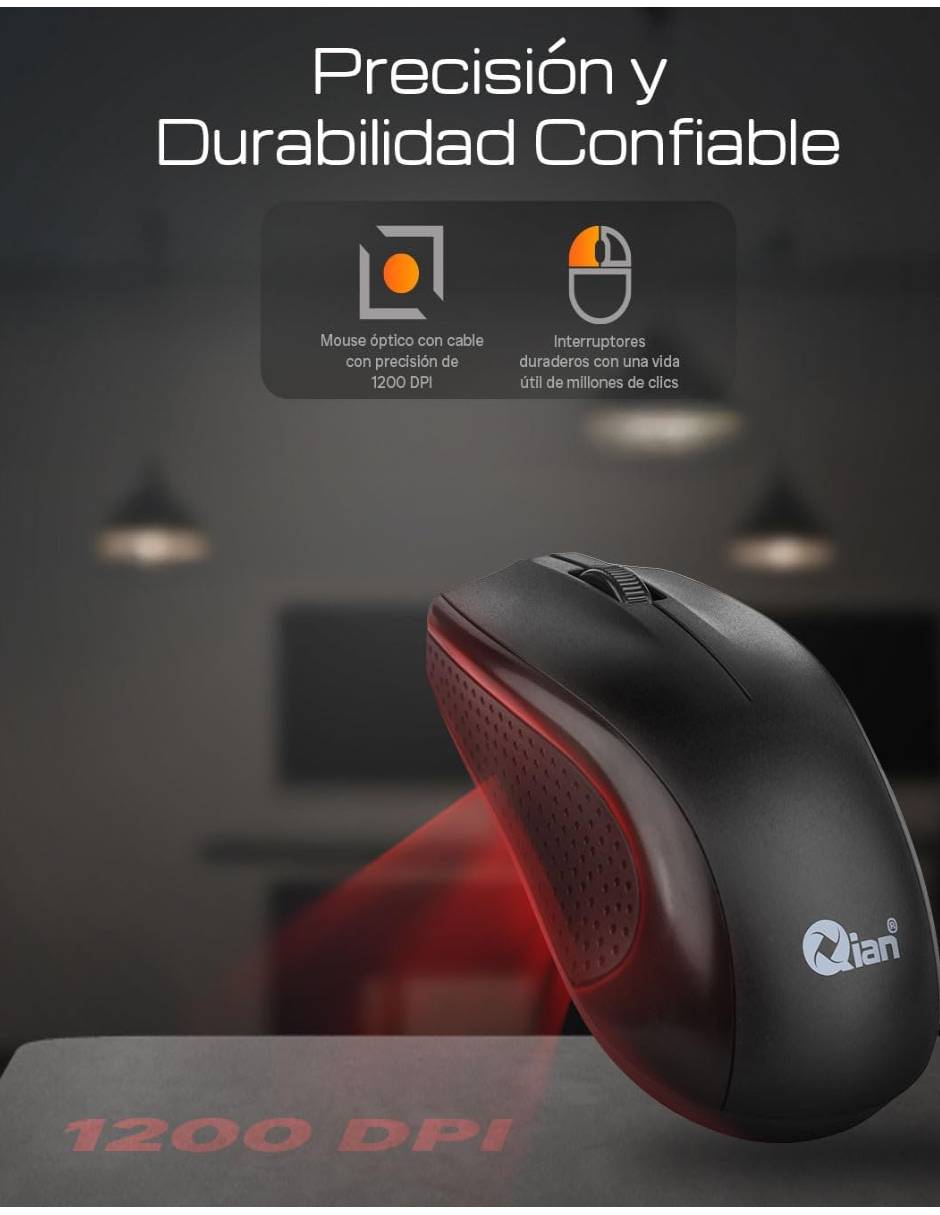 Mouse y teclado QKX-WRESP-01-BK 6