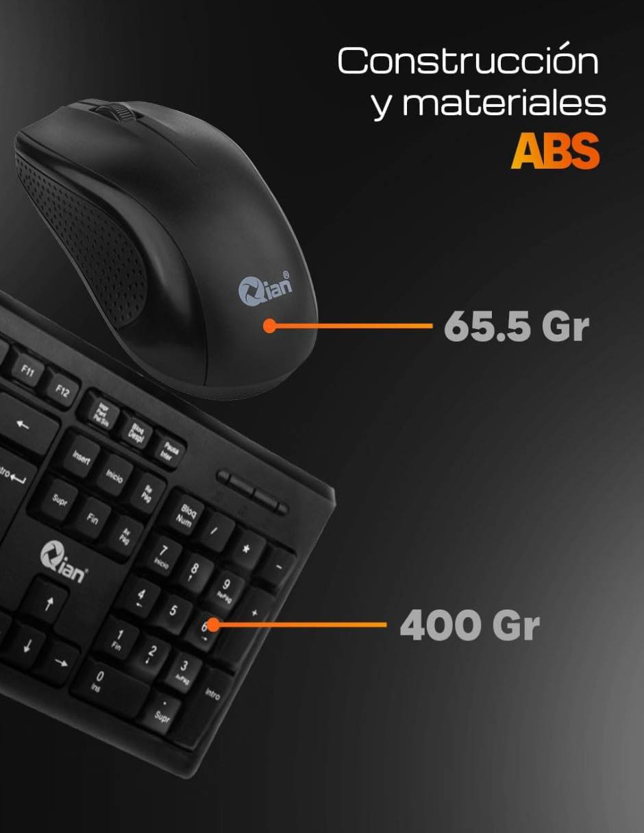Mouse y teclado QKX-WRESP-01-BK 8