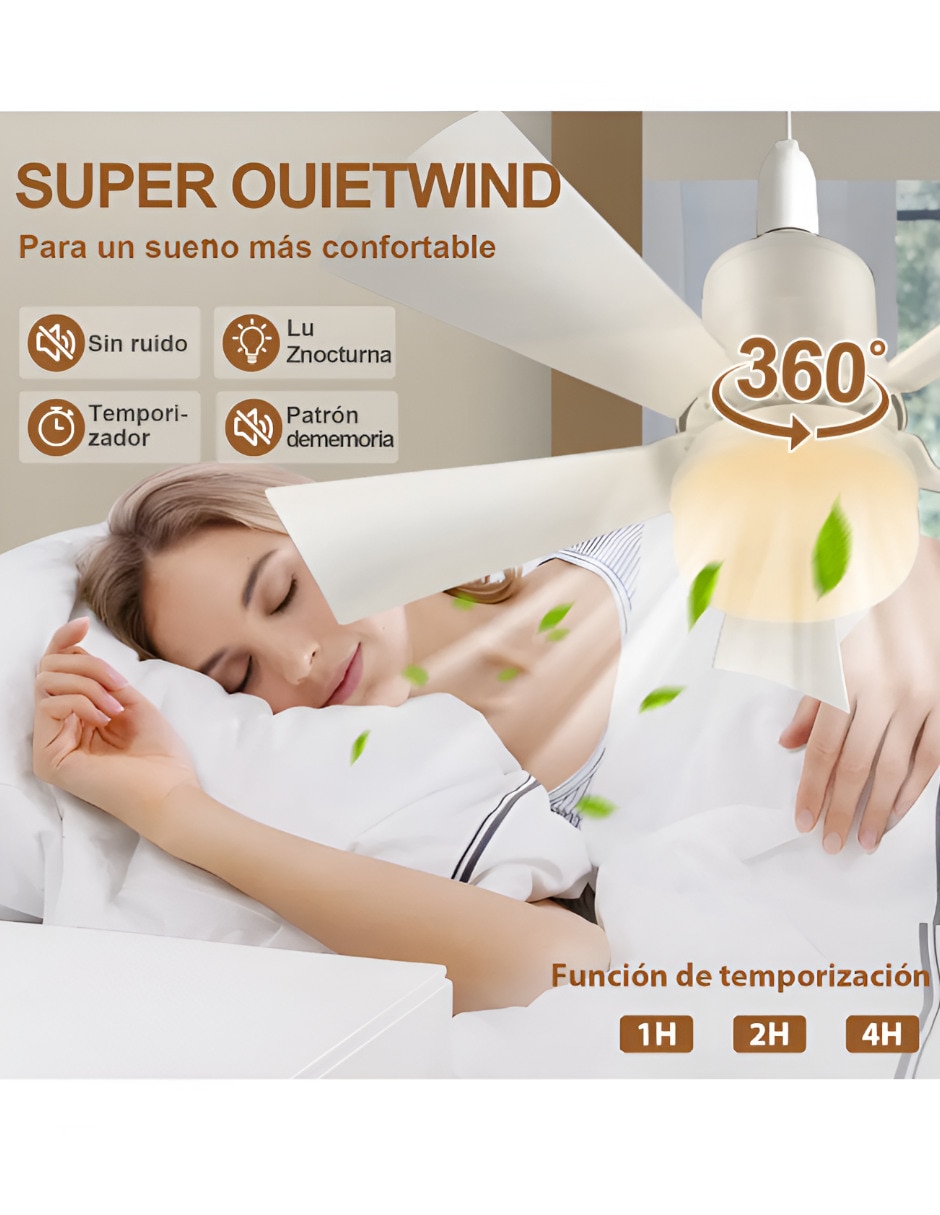 Ventilador de techo con control remoto 3 velocidades 5