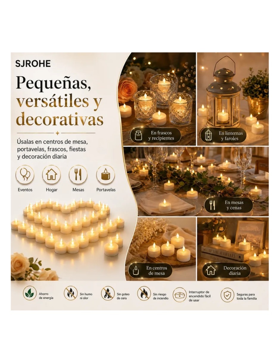 Set de velas Tealigth 20 piezas 3