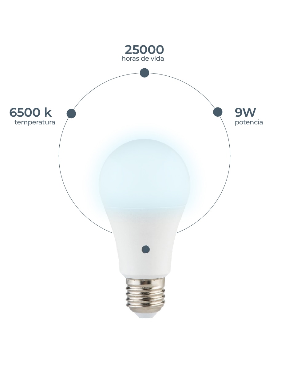 Foco LED de consumo 9 W de iluminación 806 lm lúmenes 3