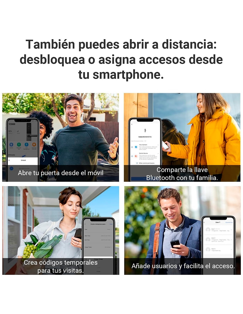 Cerradura digital Y2000 de biométrica 9
