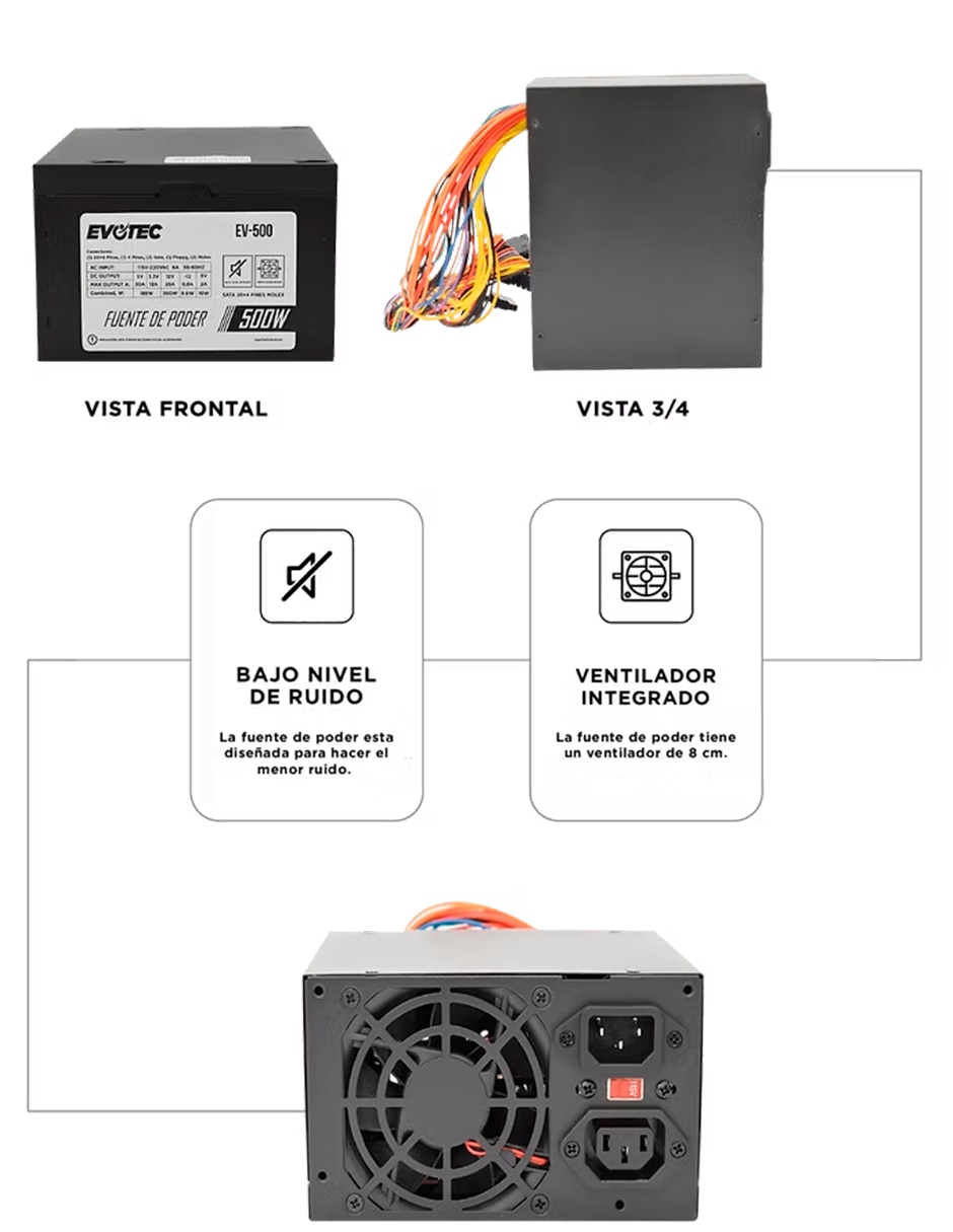 Fuente de poder EV-500 3