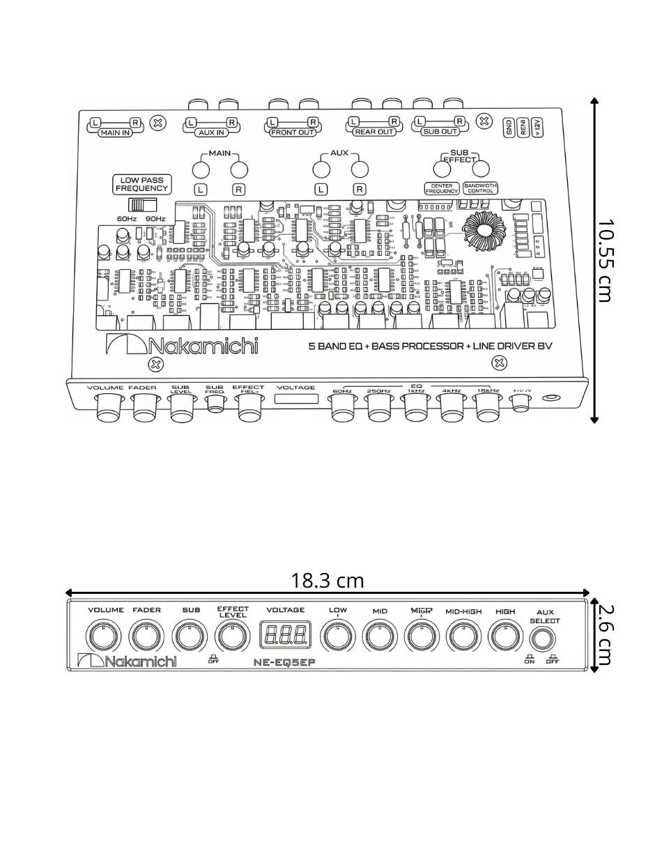 Preamplificador NE-EQ5EP de 4 V 8