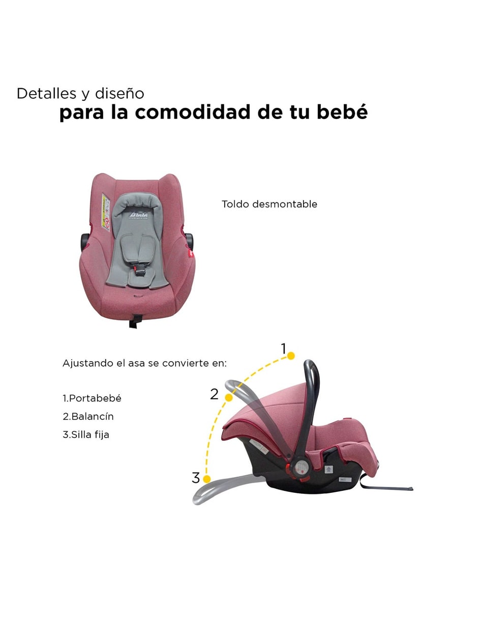 Autoasiento compatible con cinturones de seguridad de auto estándar de 3 puntos autoasientos portabebé 3