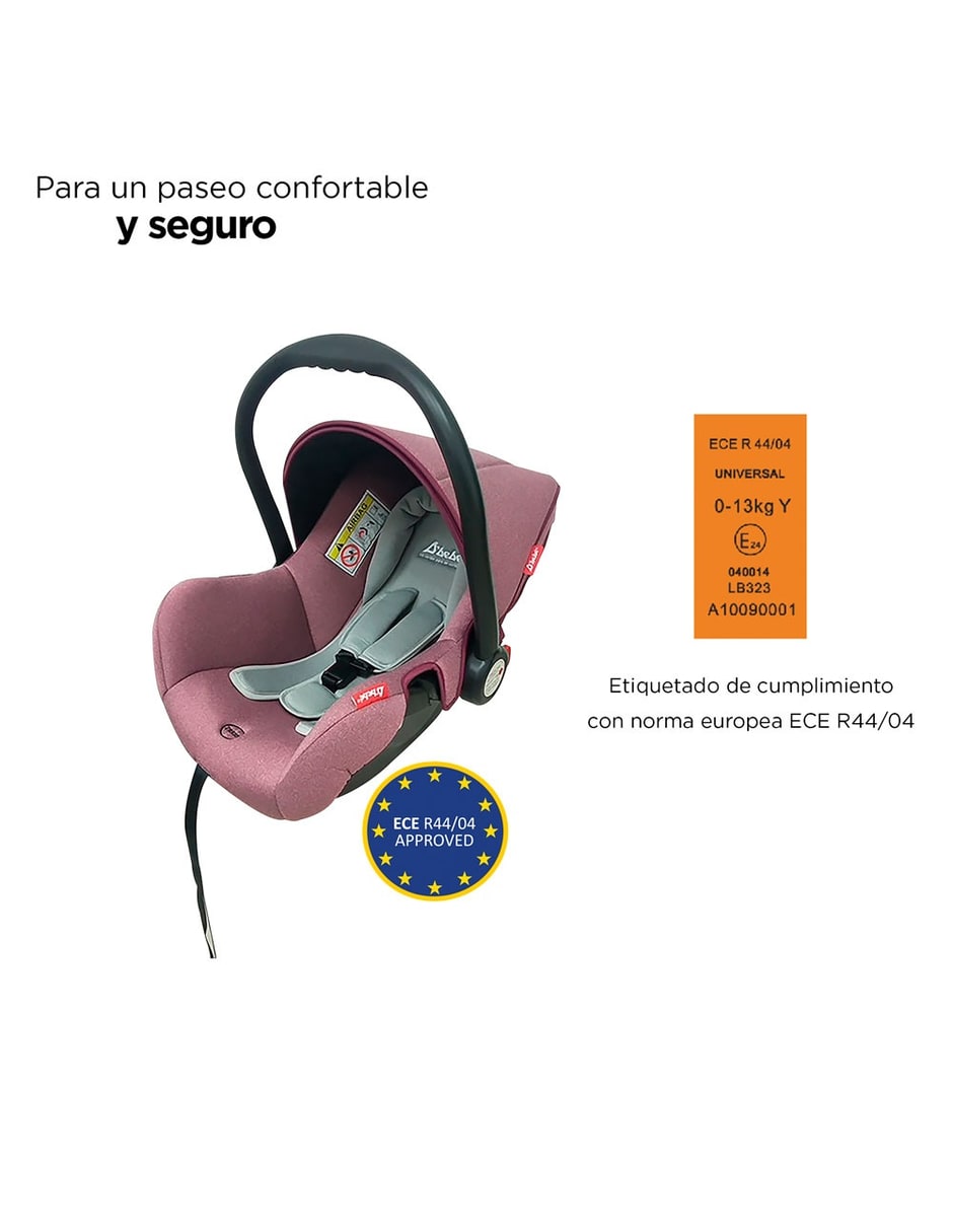 Autoasiento compatible con cinturones de seguridad de auto estándar de 3 puntos autoasientos portabebé 4