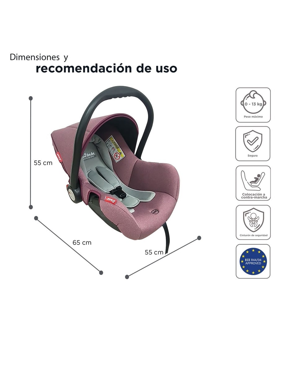 Autoasiento compatible con cinturones de seguridad de auto estándar de 3 puntos autoasientos portabebé 6