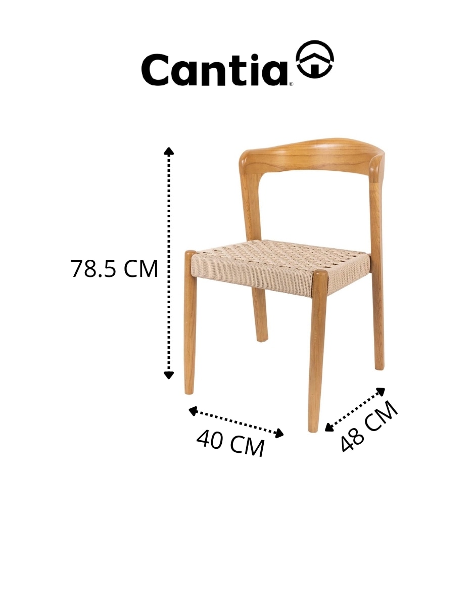Silla 1 piezas RIBE de Madera álamo 8