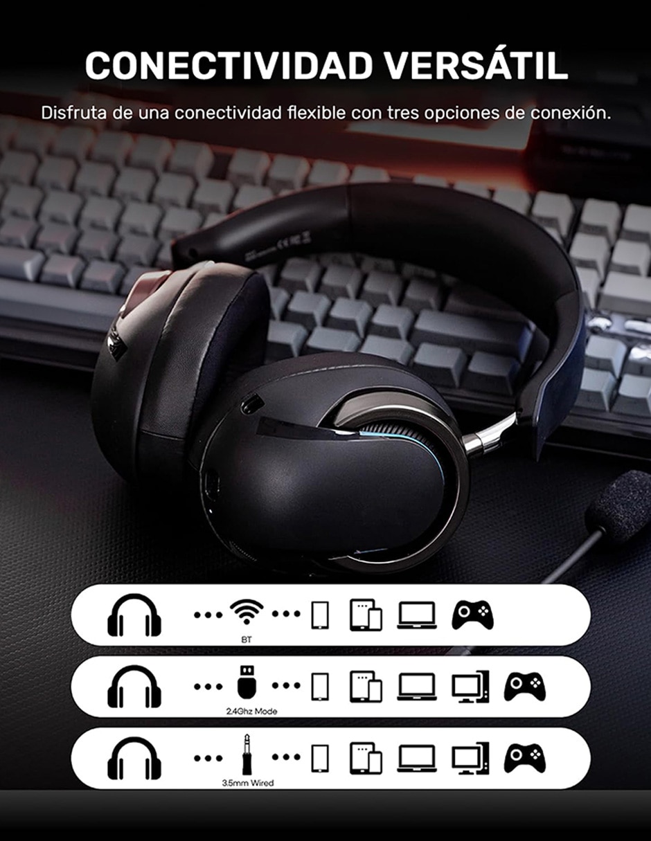 Audífonos gamer alámbricos e inalámbricos A700 6
