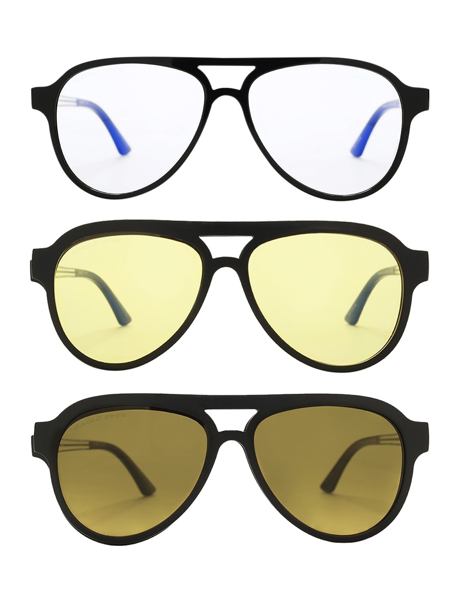 Lentes de sol SuperSight Sistema 3 en 1 Aviator para (si aplica) Unisex 3