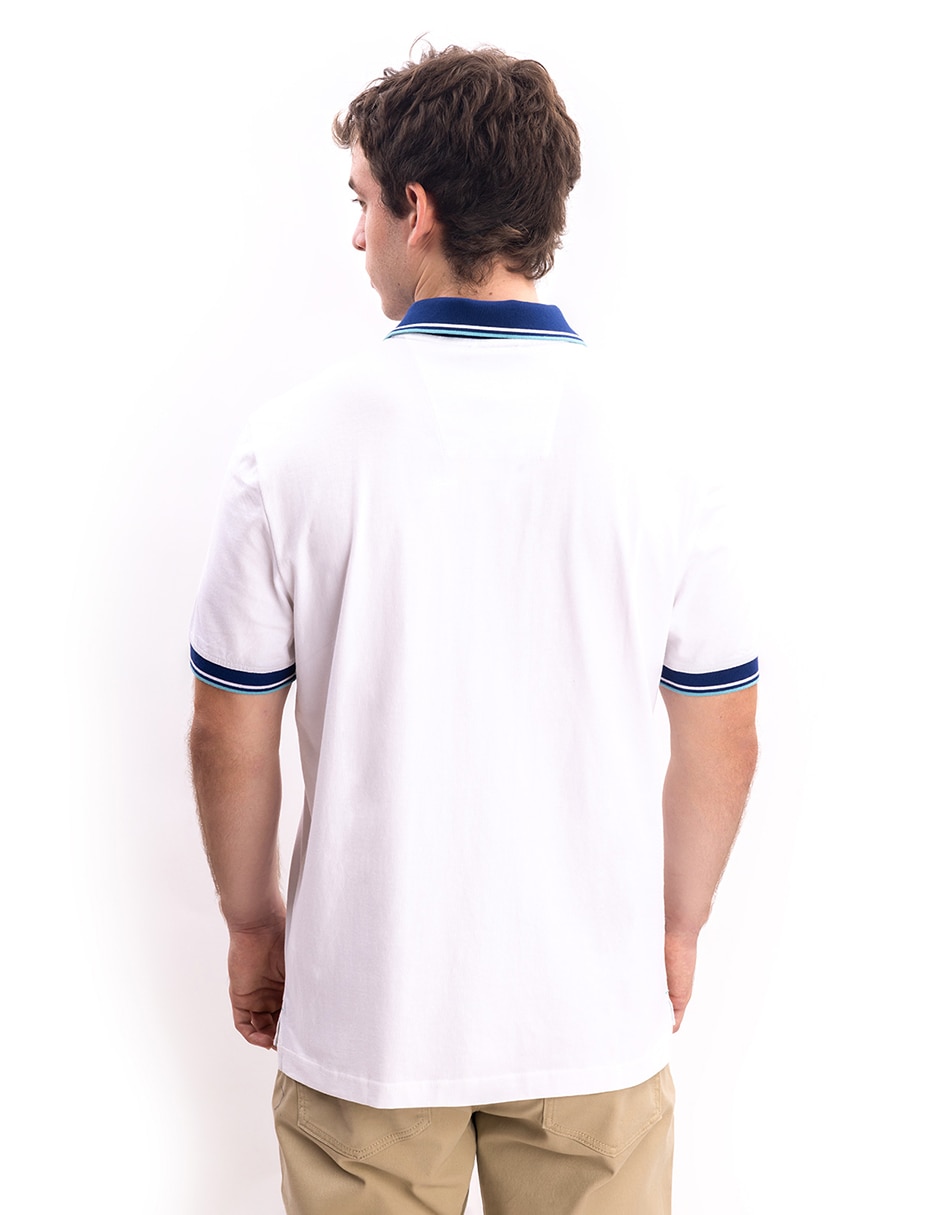 Playera nautica jeans cuello polo para hombre