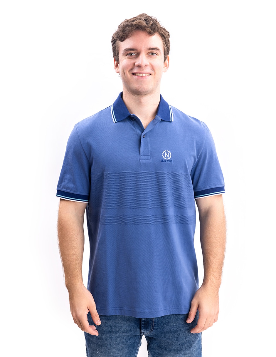 Playera nautica jeans cuello polo para hombre