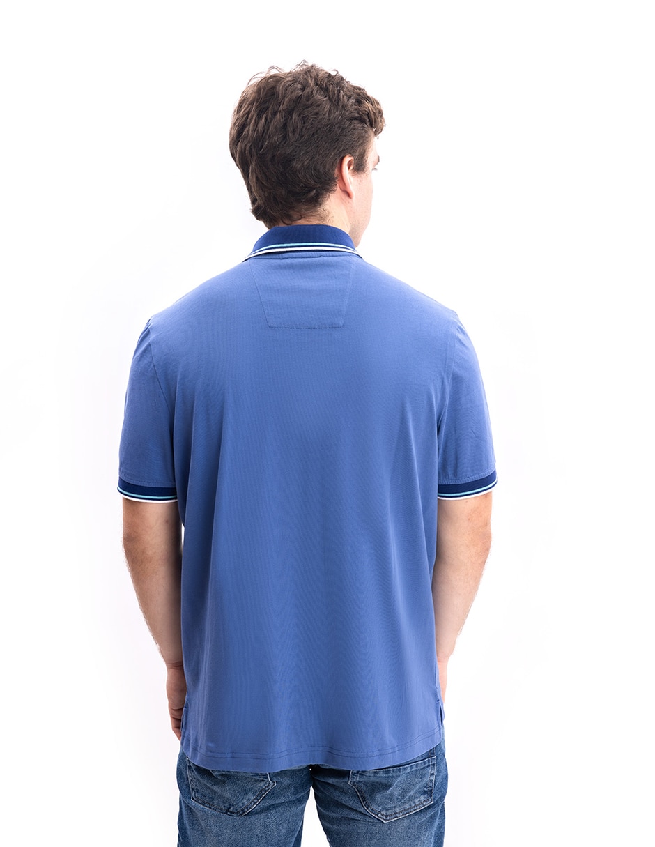 Playera nautica jeans cuello polo para hombre