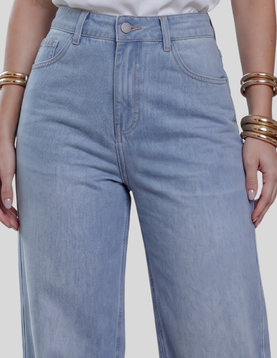 Pantalón Regular Jeans Barrel Leg para Mujer 6