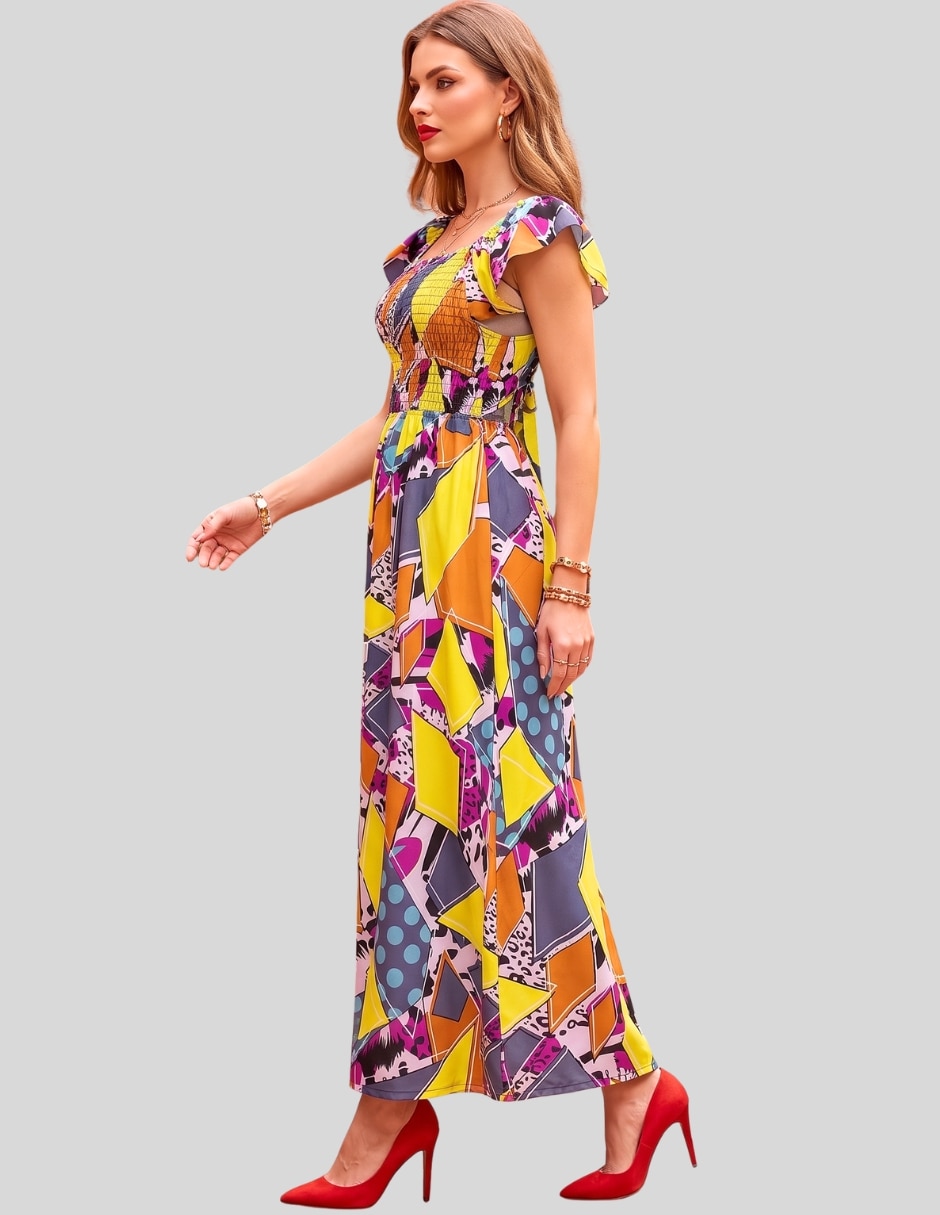 Vestido maxi casual malabis para mujer