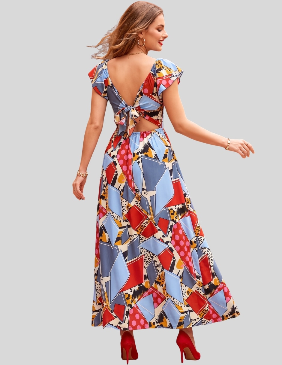 Vestido maxi casual malabis para mujer