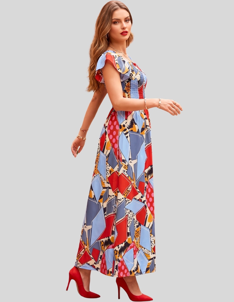 Vestido maxi casual malabis para mujer
