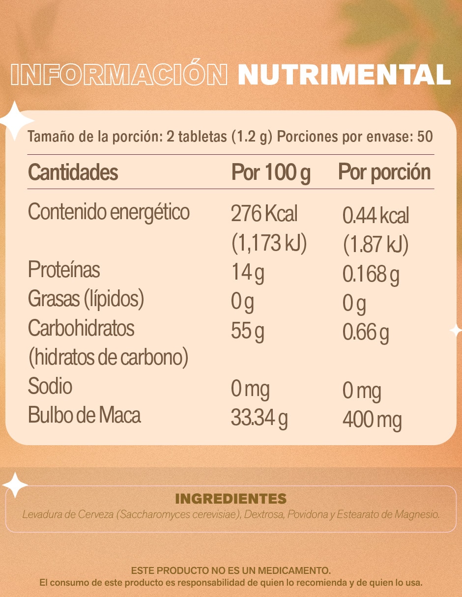 Levadura de Cerveza Nutrimental de 100 tabletas 5