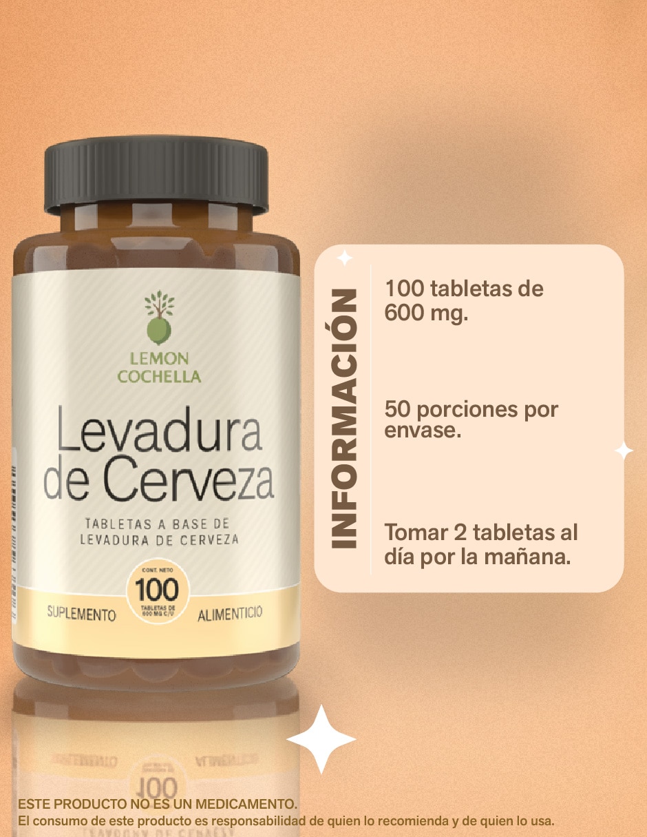 Levadura de Cerveza Nutrimental de 100 tabletas 2