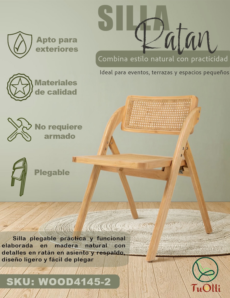 Juego de sillas plegables 2 piezas 8