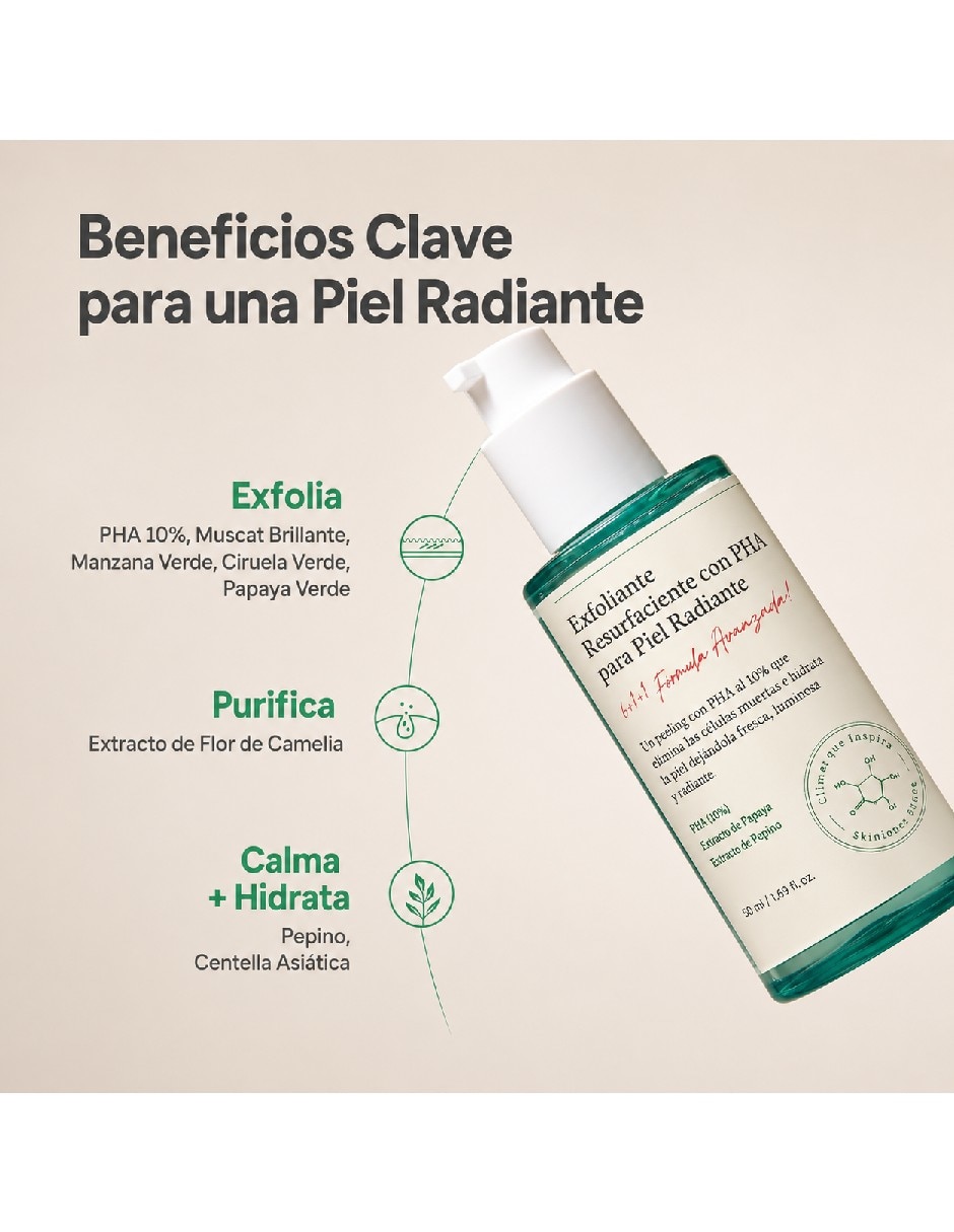 Exfoliante facial líquido con PHA 50 ml todo tipo de piel 4