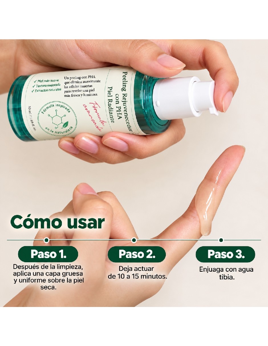 Exfoliante facial líquido con PHA 50 ml todo tipo de piel 5