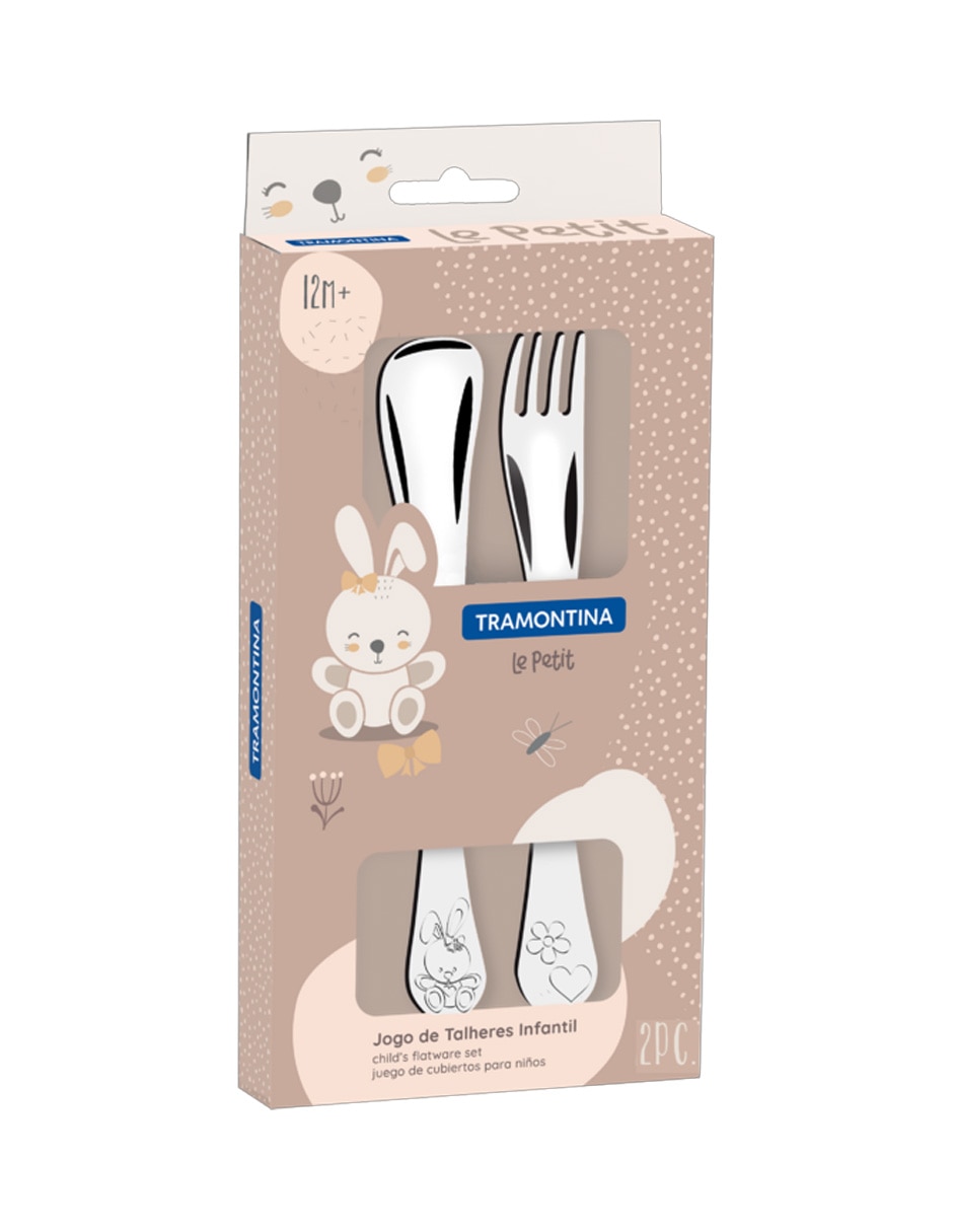 Set cubiertos infantil de acero inoxidable 2 piezas 2