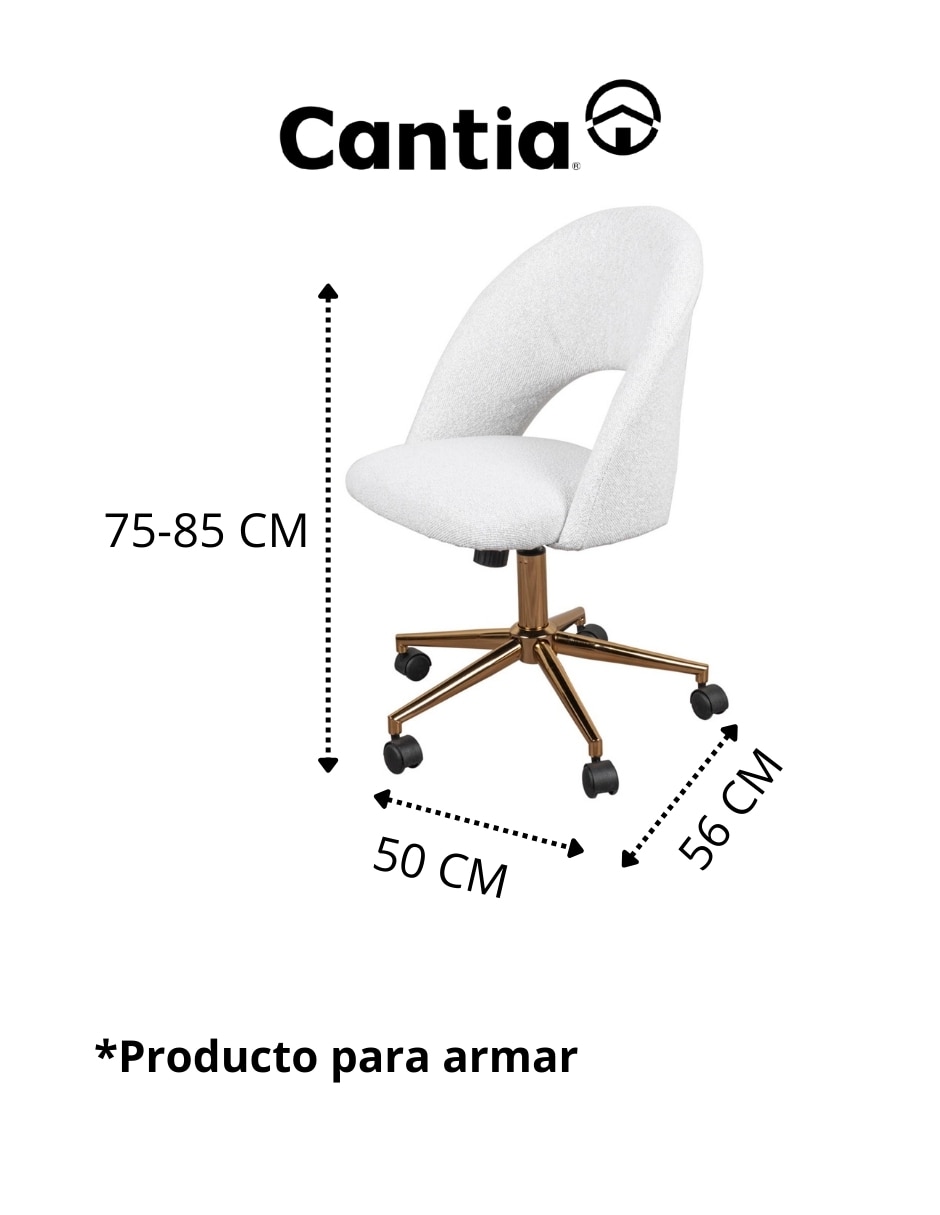 Silla de escritorio Jemison de tela 8