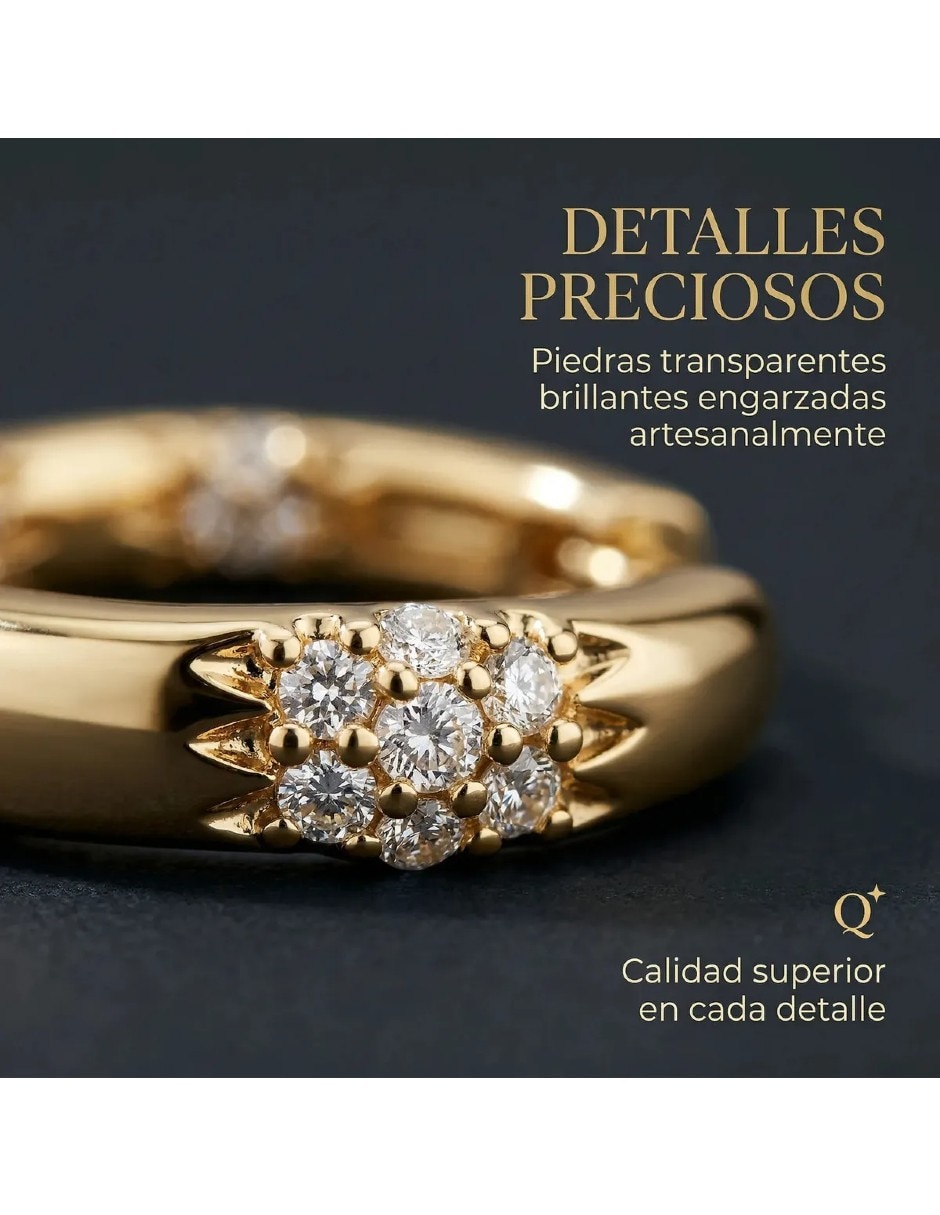 Arracadas de oro 14 K con acabado brillante 3