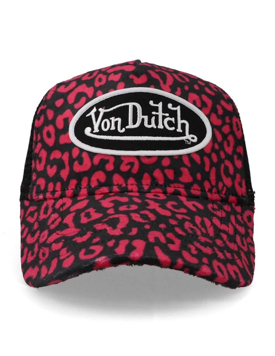 Gorra visera curva snapback Von Dutch Vanimal Negro/Rosa Ajustable para adulto