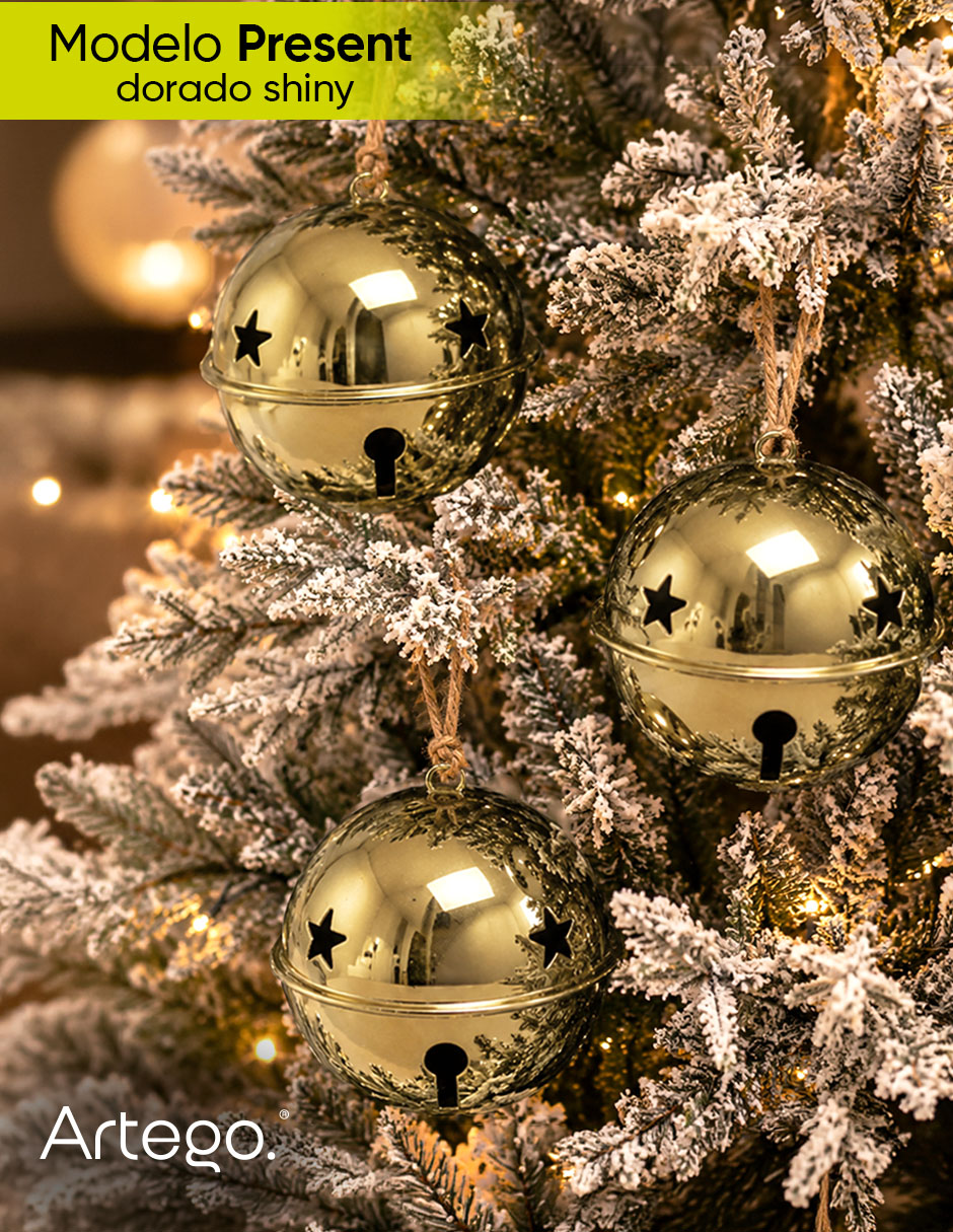 Set cascabeles navideños esferas 3