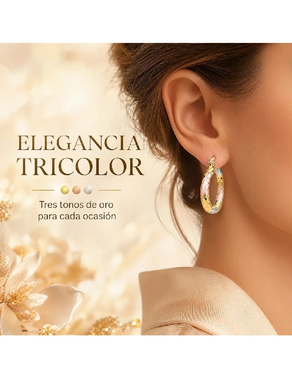 Arracadas de oro 14 K con acabado brillante 2