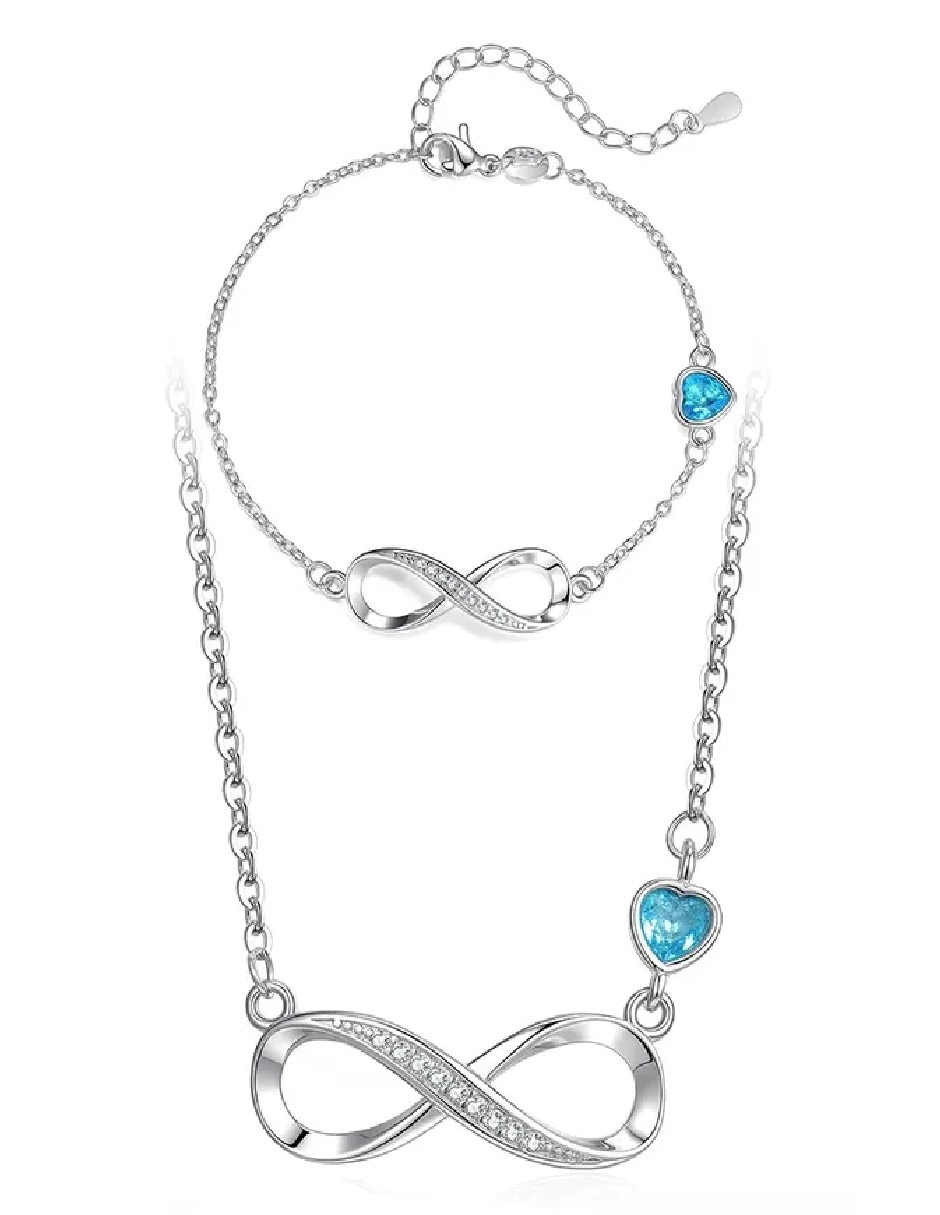 Set collar y pulsera No aplica de Plata P 925 Sin gema Set collar y pulsera No aplica de Plata P 925 Sin gema