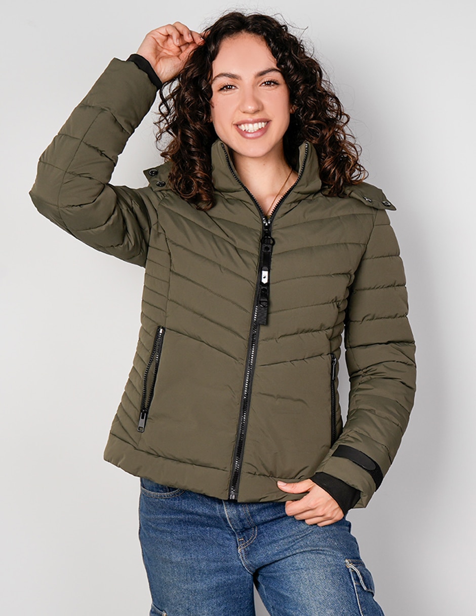 Chamarra casual stretch para mujer 1