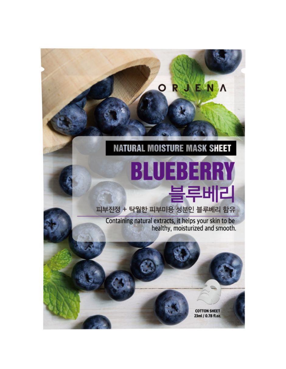 Mascarilla facial Natural Moisture Blueberry Mask Sheet para antioxidante Orjena