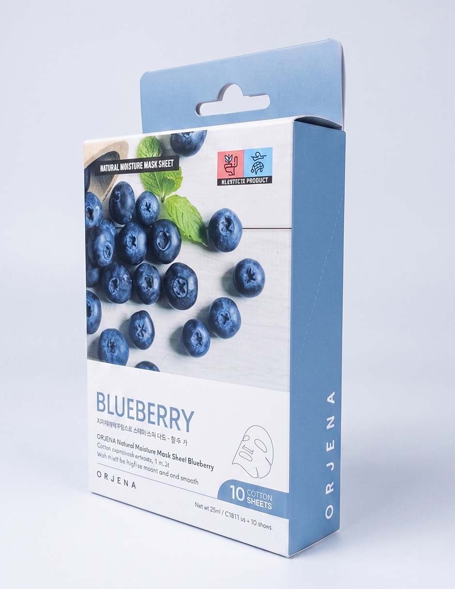 Mascarilla facial Natural Moisture Blueberry Mask Sheet para antioxidante Orjena