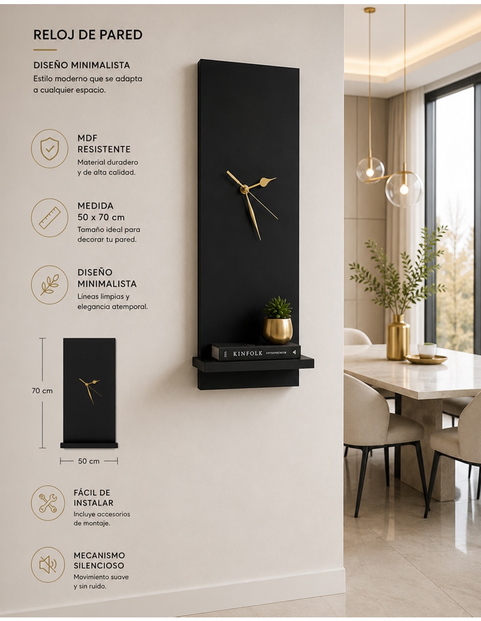 Reloj de pared de mdf 3