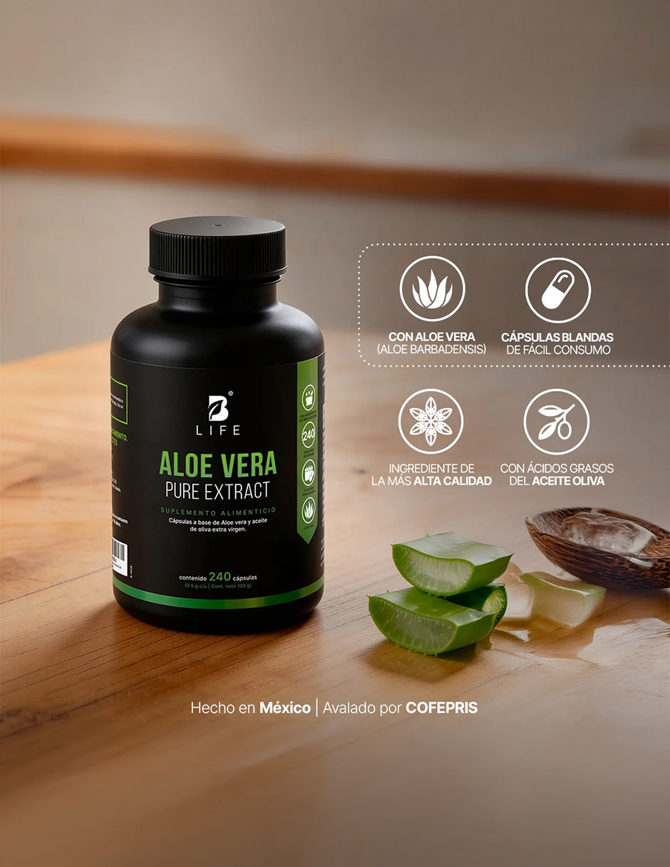 Aloe vera de 240 cápsulas 2