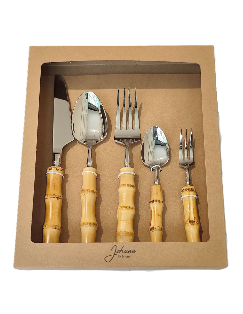 Set cubiertos Johann & Home de acero inoxidable 5 piezas