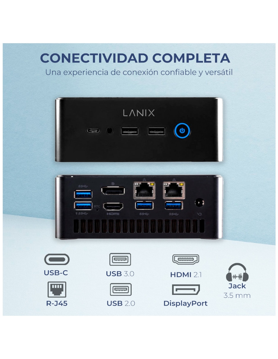 Mini PC MPCL-I716G1T Intel Core i7 Integrada 32 GB RAM 1 TB SSD 3