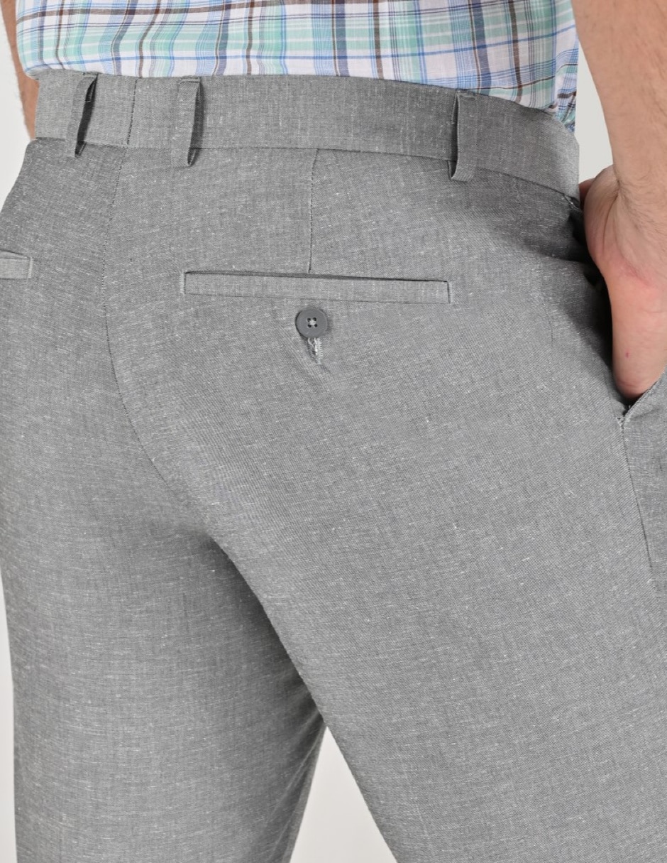 Pantalón Formal De vestir Slim Básico de Algodón y poliéster para hombre 3