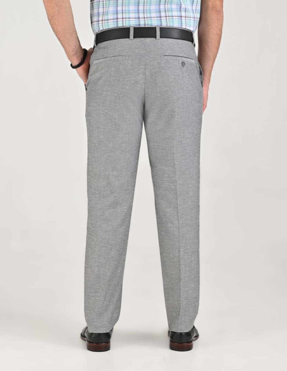 Pantalón Formal De vestir Slim Básico de Algodón y poliéster para hombre 4