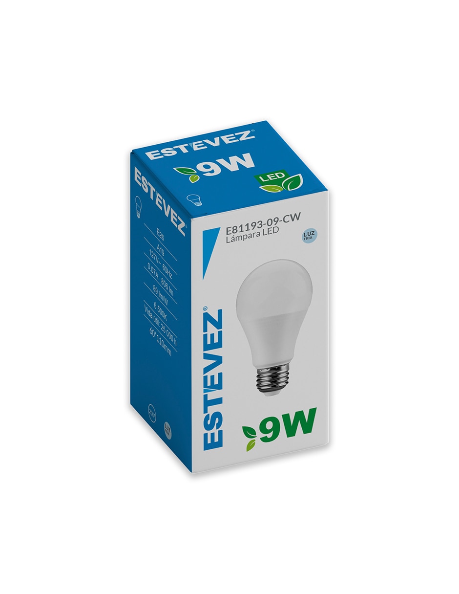 Foco LED 9 W de consumo 9 W de iluminación 720 lm lúmenes 4