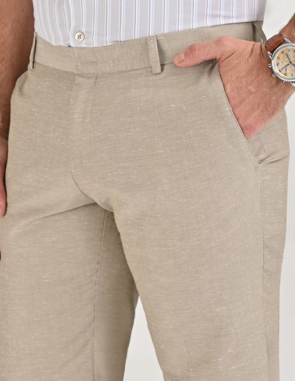Pantalón Formal De vestir Slim YALE Básico de Algodón y poliéster para hombre