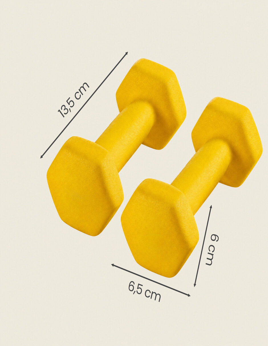 Set mancuernas de peso fijo 1 kg 2 piezas 7