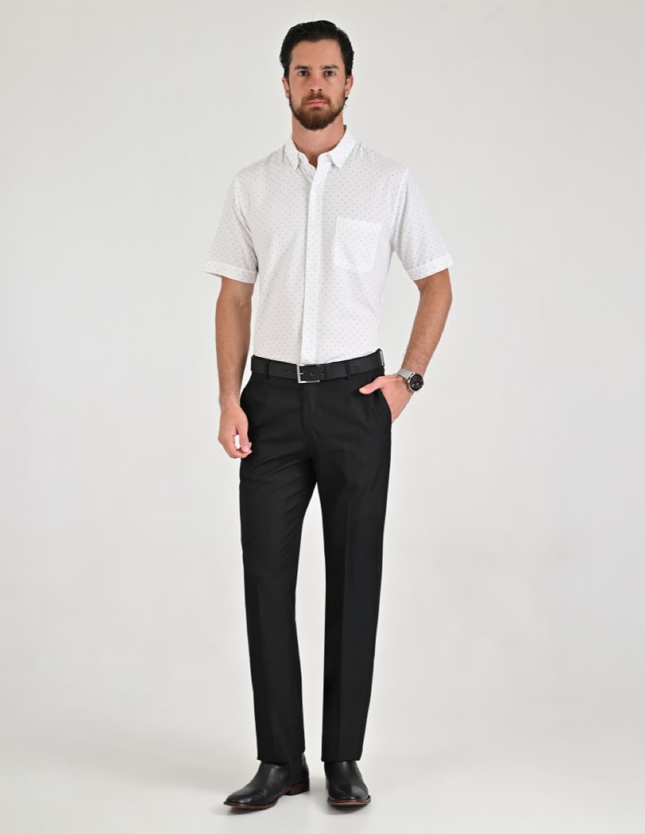 Pantalón Formal De vestir Slim Básico de Algodón y poliéster para hombre 4